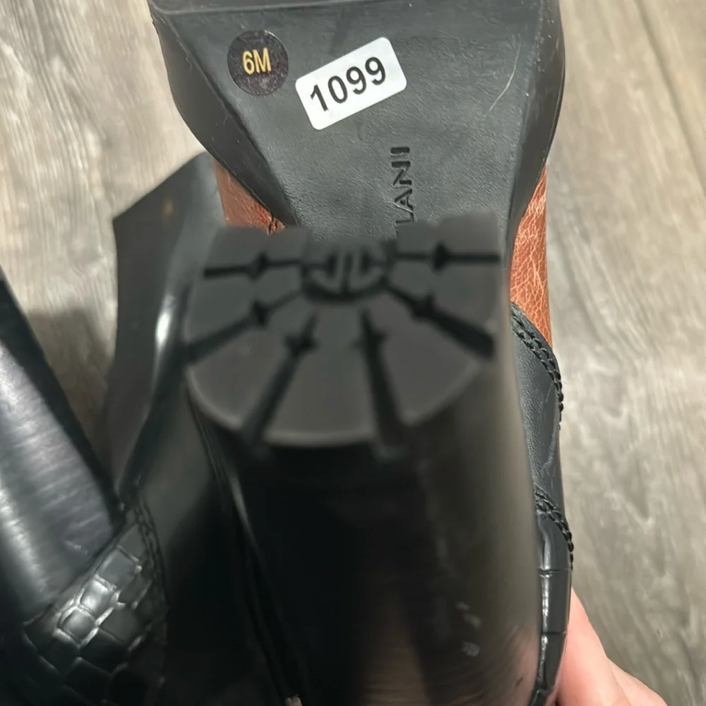 NWOT! Antonio Melani Black‎ and Brown Women's Boots - Picture 5 of 7